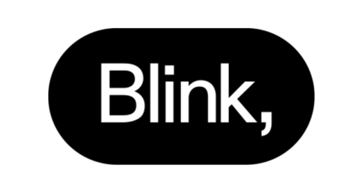 White text on a black background with the word 'Blink' in large letters.