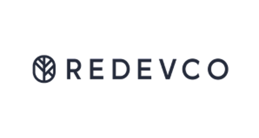 Round Redevco logo next to the name in blue letters.