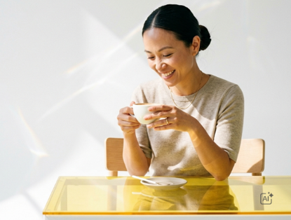 Vrouw Met Koffie